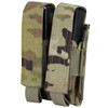 Front side of the Double Pistol Mag Pouch in the color scorpion OCP