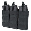 Front side of the Triple M4/M16 Open-Top Mag Pouch in the color black