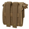 back side of the pouch showing the snaps and MOLLE webbing 