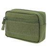 Back side of the Compact Utility Pouch in the color olive drab