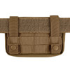 Close up on the MOLLE webbing on the utility pouch