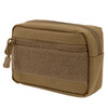 Front side of the Compact Utility Pouch in the color coyote