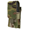 Front side of the Single M4 Mag Pouch in the color scorpion OCP