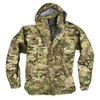 U.S. Army Issue OCP Level 6 ECWCS Jacket gore-tex laying flat slightly open with the hood