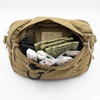 inside of the combat lifesaving medical kit with contents