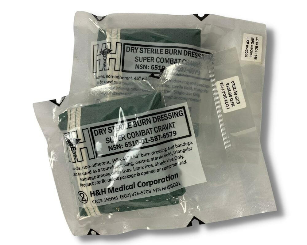 H&H Dry Sterile Burn Dressing Super Combat Cravat 2Pack