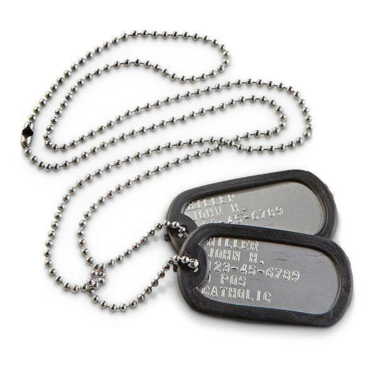 Military Dog Tag Set