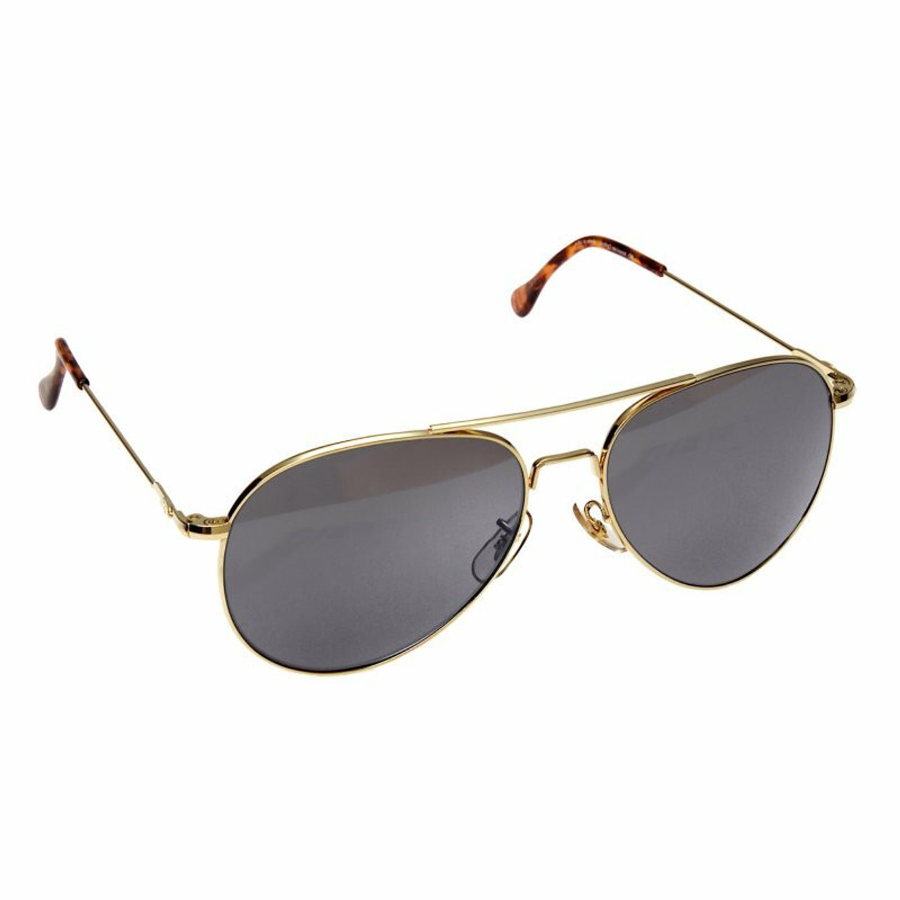 American Optical 58MM General Aviator Sunglasses Gold Frames