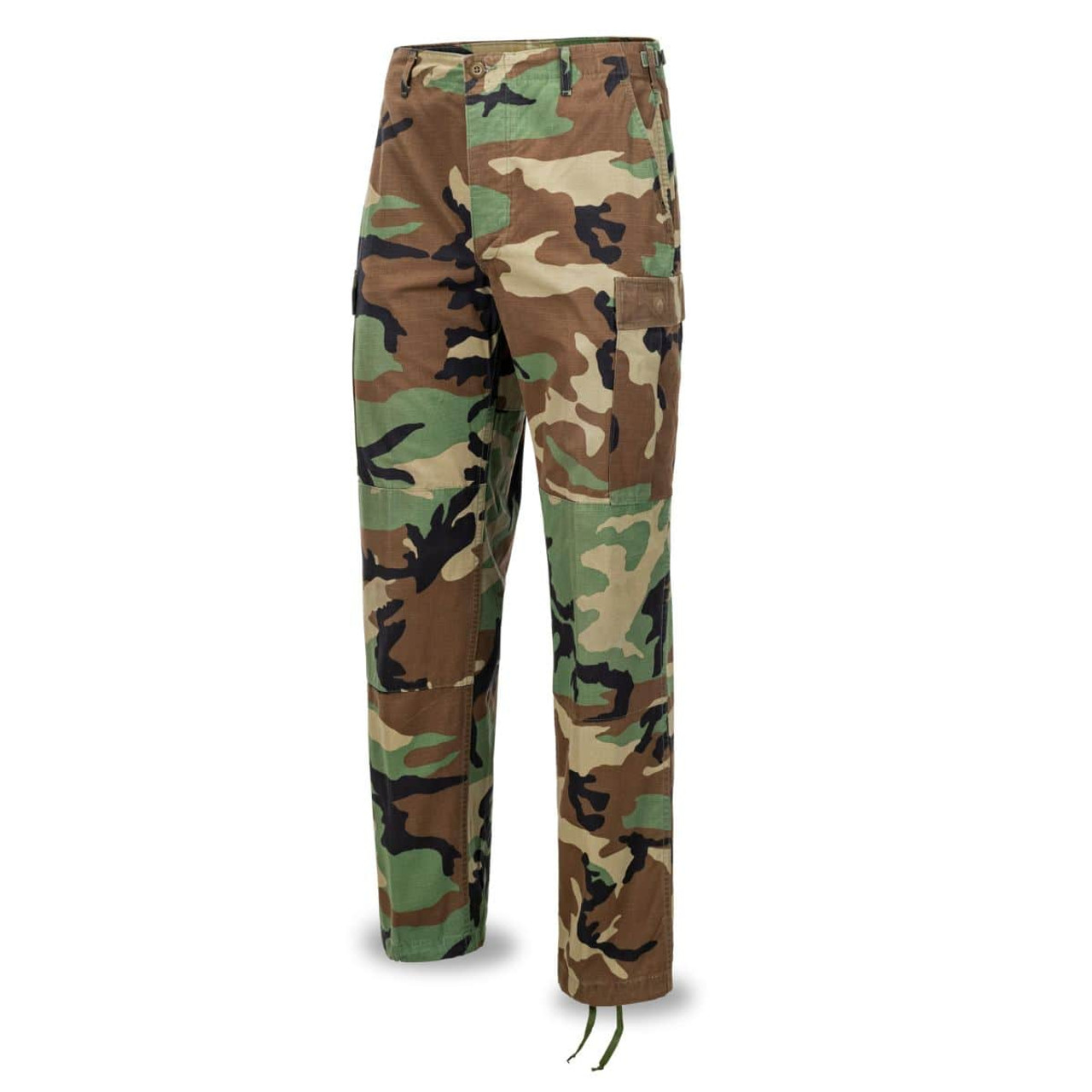 USGI Woodland Camo BDU Trousers Combat Pants - Average Used