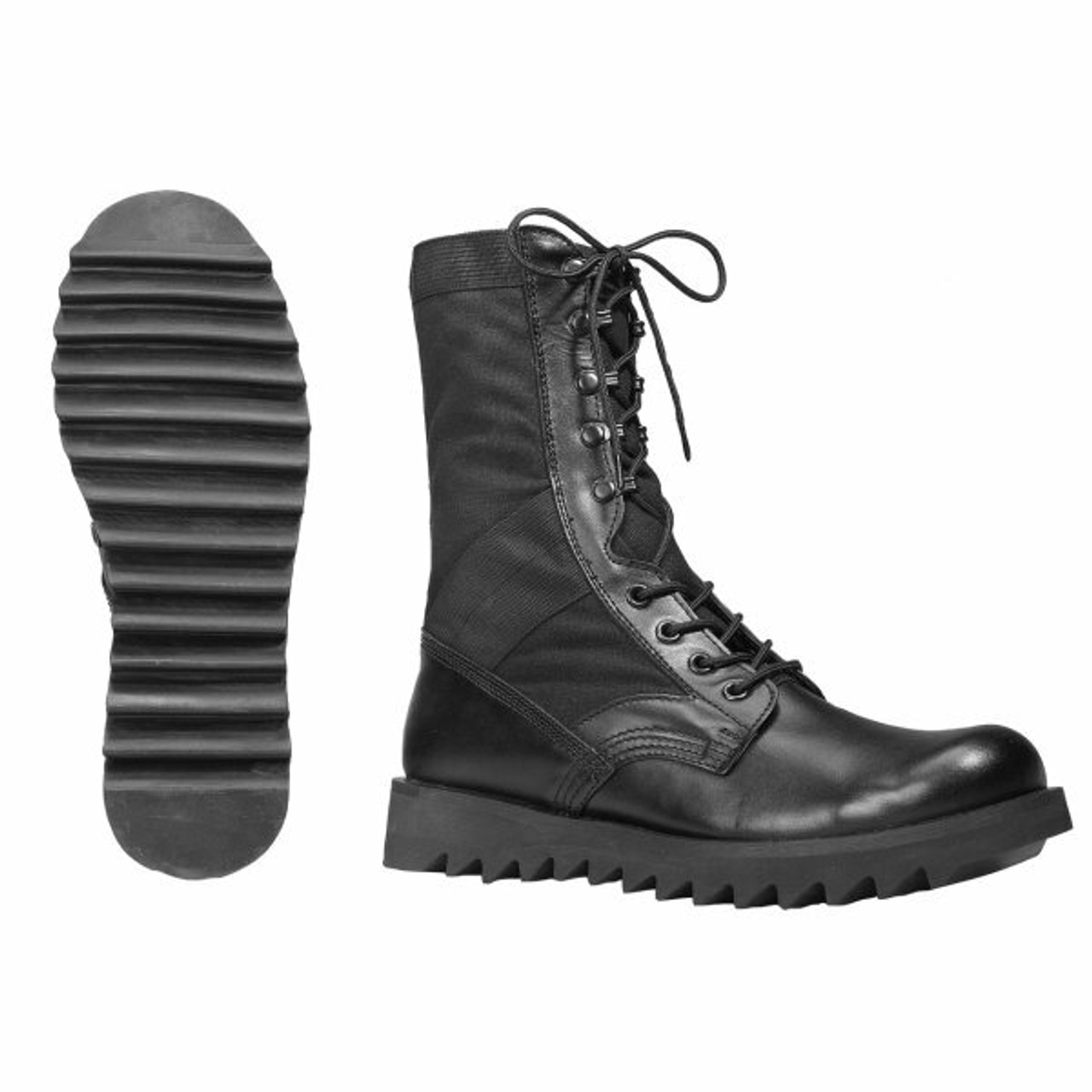 altama black ripple sole jungle boots