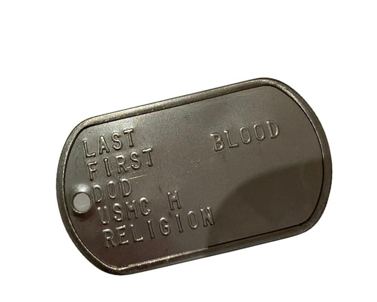 what information should be on a military dog tag