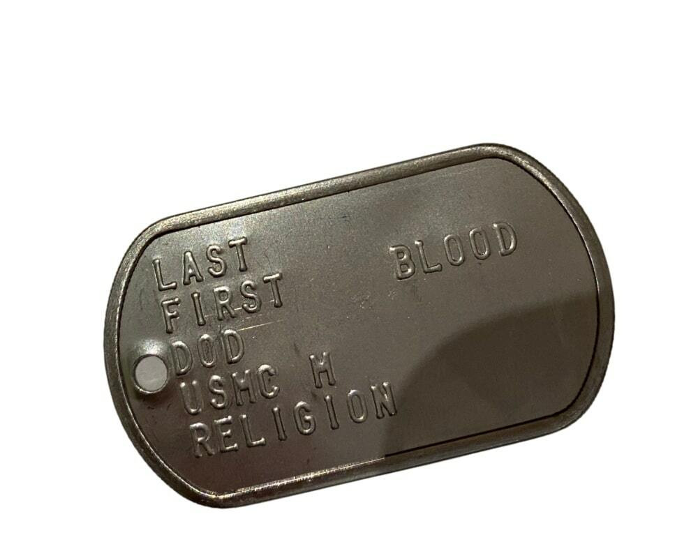 usmc dog tag format
