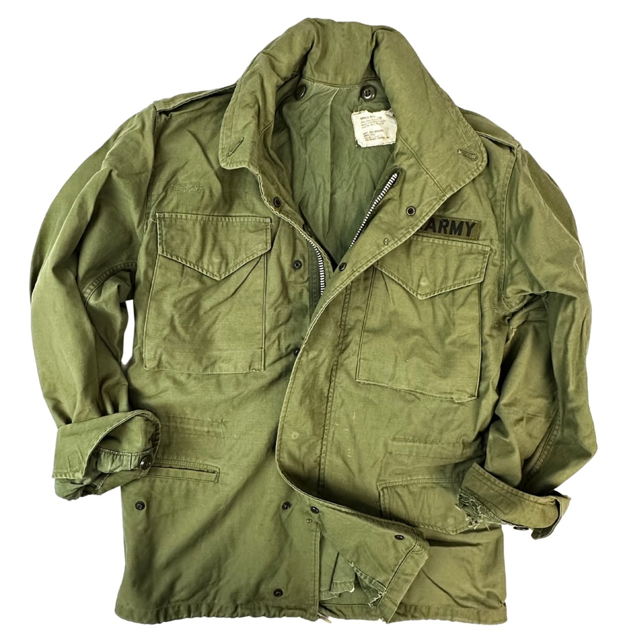 Vintage 1971 Olive M65 Field Jacket | Small Regular Military Surplus