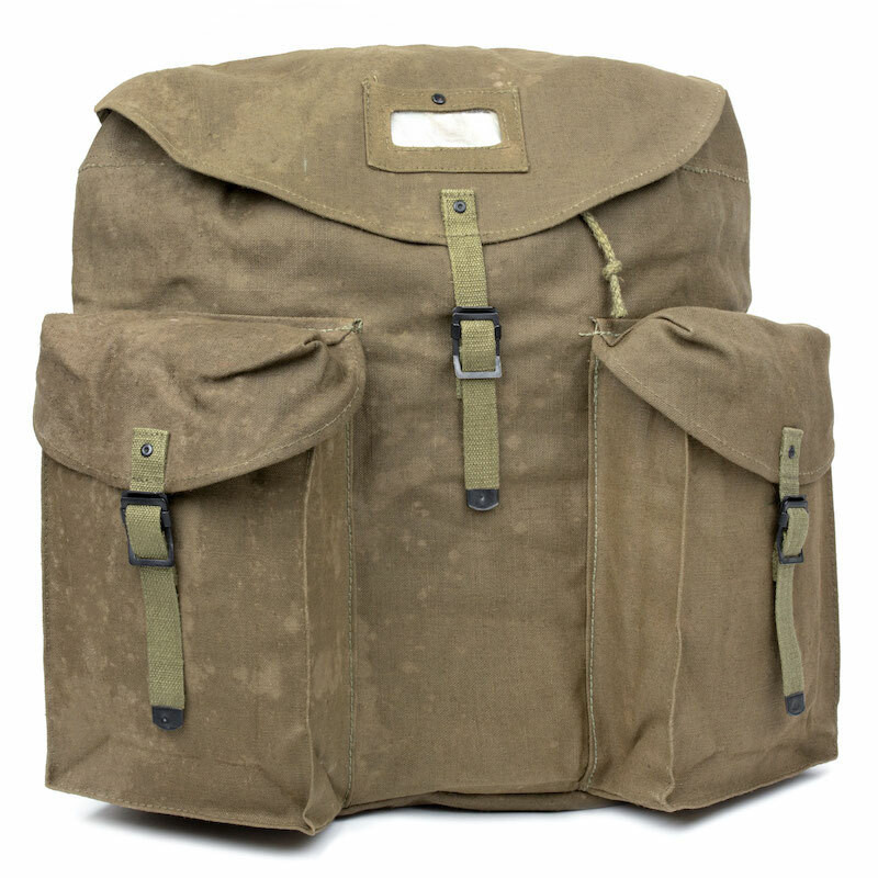 Italian Military Surplus Cotton Canvas Rucksack - ArmyNavyOutdoors.com