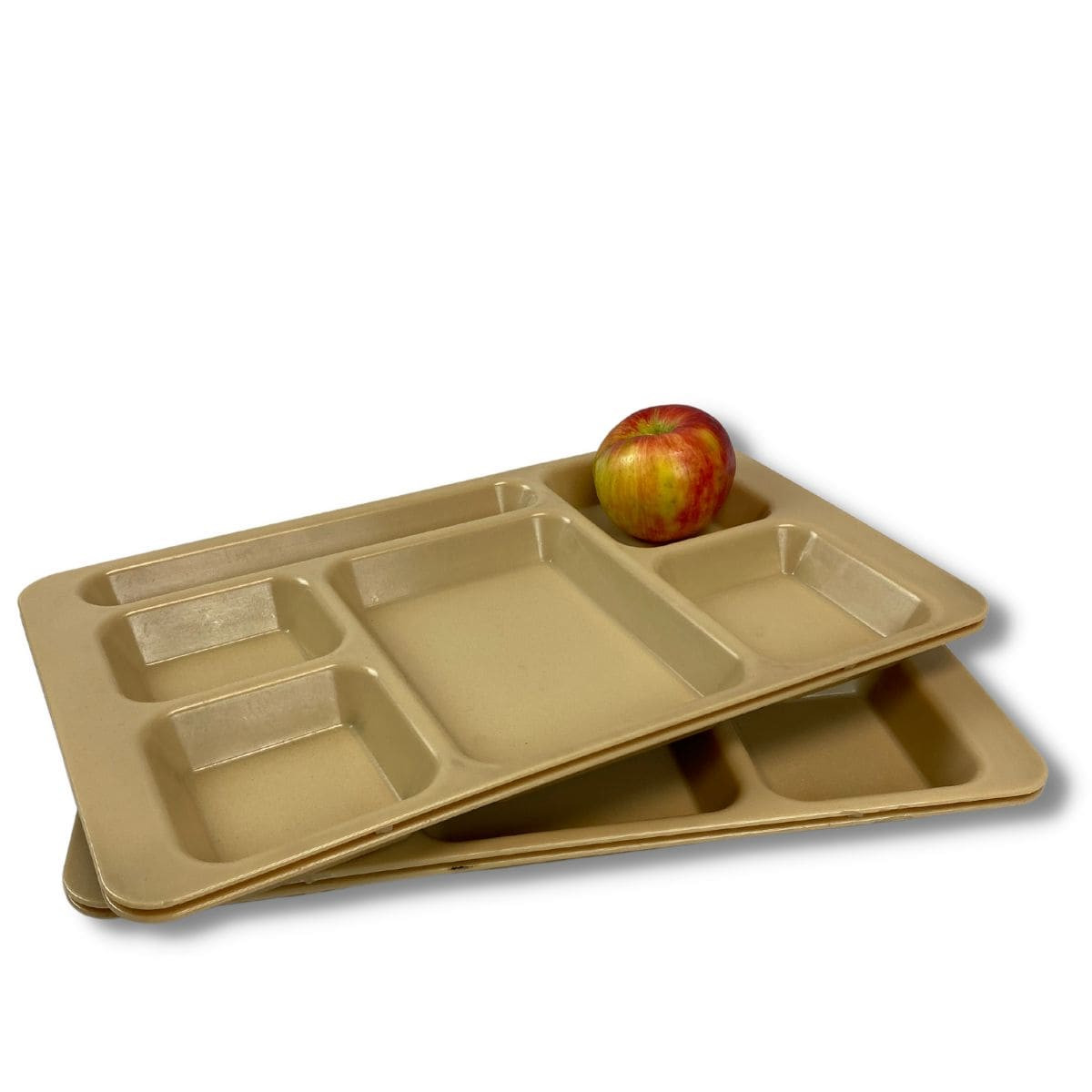 6 Compartment Military Food Mess Tray | Polycarbonate 4 Pack
