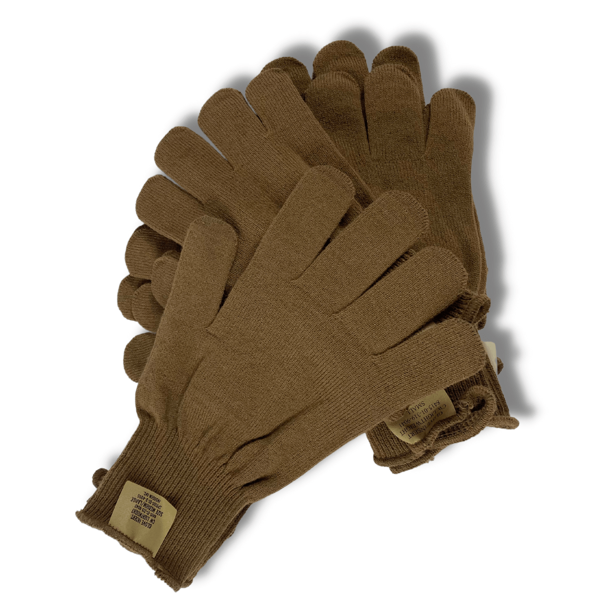 Military Issue Brown CW Glove Liners, 3 Pack Military Surplus