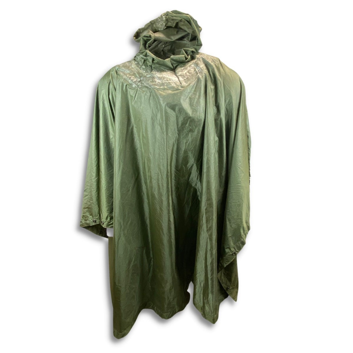 US Issue OD Military Poncho, Vintage Military Issue Surplus