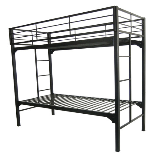 University Solid Metal Bunk Beds with Ladder and Rails