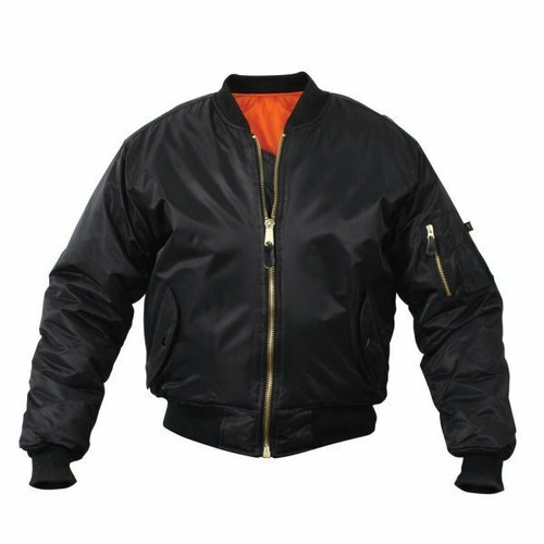 Concealed Carry Black MA-1 Flight Jacket 77350