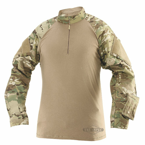 Tru-Spec TRU 1/4 Zip Tact Combat Camo Shirt Multicam/Coyote 2568 armynavyoutdoors