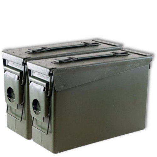 200 Rounds 50 Box PA-19 50Cal Tall Ammo Box | Military Surplus
