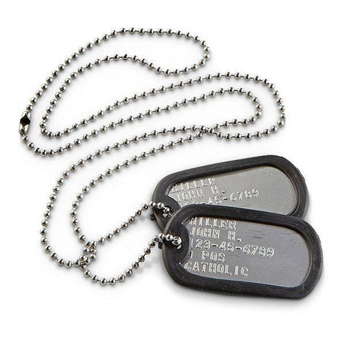 Replacement navy hot sale dog tags