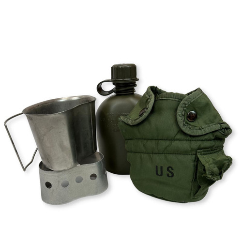 U.S. Military Issue 1qt 4 Piece Canteen Set