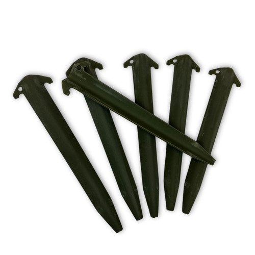 6 Pack, 12" Military issue Aluminum Tent Stakes