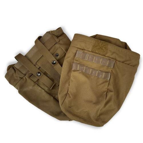 2 Pack, USMC Issue Coyote MOLLE Dump Pouch, Damaged