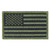 American Flag Patch  Olive & Black Hook Back