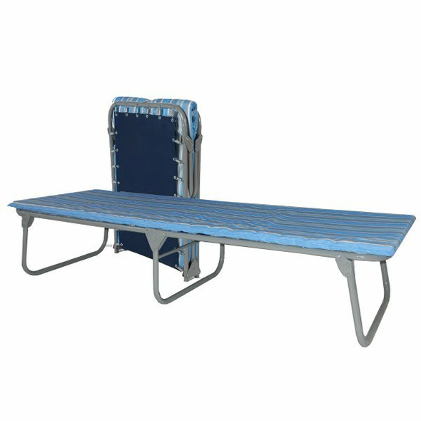 XB-4 Folding Cot w/Mattress with one open and one closed with springs on the deck for comfort. XB-4 Folding Cot w/Mattress with one open and one closed with springs on the deck for comfort.
