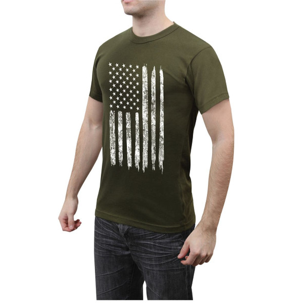 U.S. Flag Athletic Fit T-Shirt, Olive Drab U.S. Flag Athletic Fit T-Shirt, Olive Drab