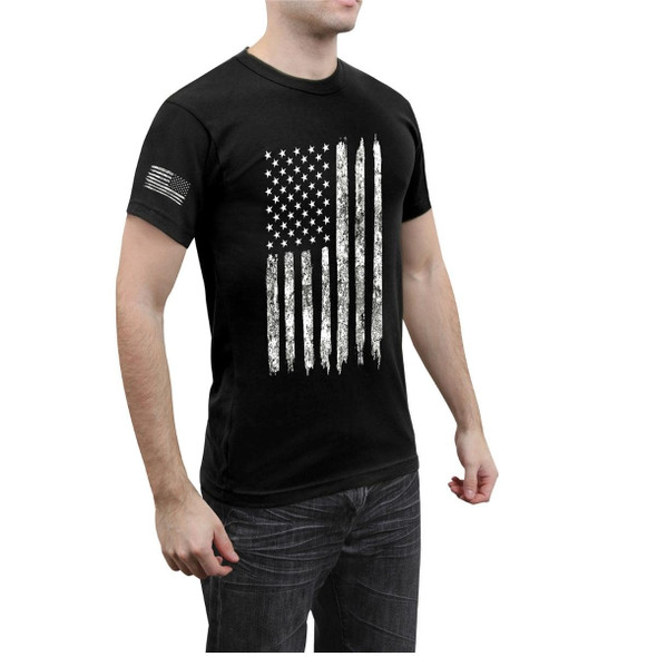 U.S. Flag Athletic Fit T-Shirt, Black U.S. Flag Athletic Fit T-Shirt, Black