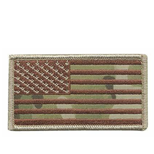 MultiCam American Flag Patch Hook Back