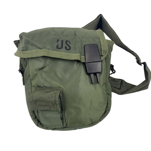 U.S. Issue 2 Quart Canteen Cover, Used in olive drab U.S. Issue 2 Quart Canteen Cover, Used in olive drab