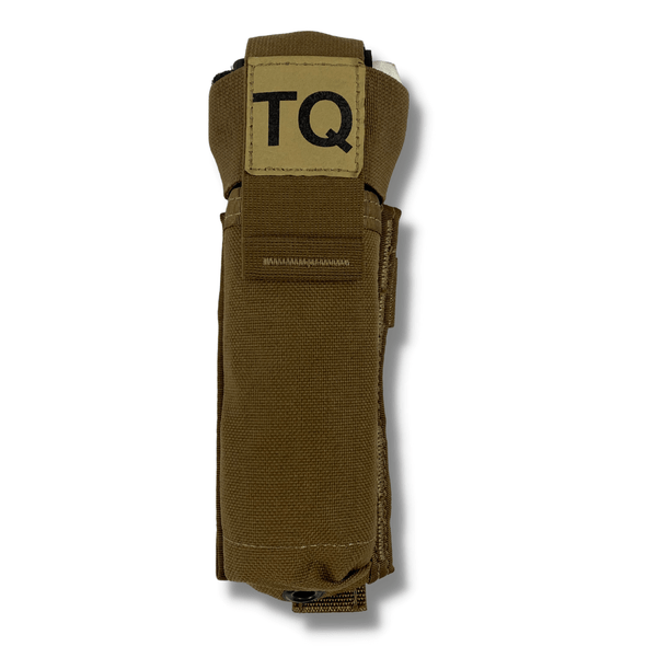 Front side of the NAR C-A-T TQ Tourniquet Holder showing the TQ on the tag in bold letters Front side of the NAR C-A-T TQ Tourniquet Holder showing the TQ on the tag in bold letters