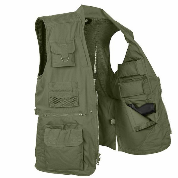 Plainclothes Concealed Carry Vest Rothco Olive armynavyoutdoors