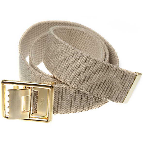 USMC Web Belt w/ Polished Solid Brass Buckle