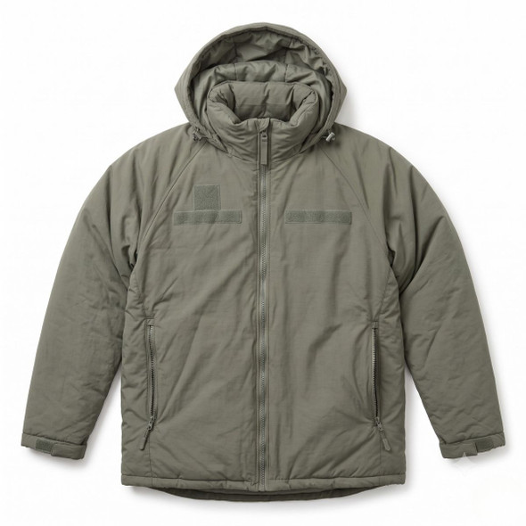 military primaloft jacket Army Issue heavy insulation laying flat 