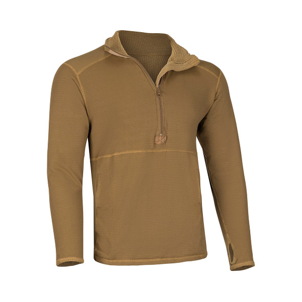 FROG XGO Grid Fleece Thermal Pullover Top in the color coyote FROG XGO Grid Fleece Thermal Pullover Top in the color coyote
