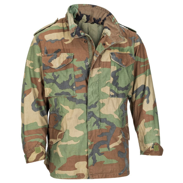 Military Issue M65 Woodland Field Jacket, Used Military Issue M65 Woodland Field Jacket, Used