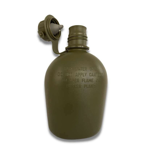 U.S. Issue 1Qt Canteen with M1 NBC with Cap unscrewed U.S. Issue 1Qt Canteen with M1 NBC with Cap unscrewed