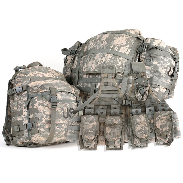 Military Issue Backpack Bundle Used in the pattern ACU Military Issue Backpack Bundle Used in the pattern ACU