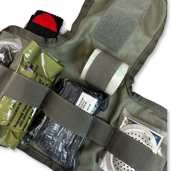Close up of the kit inside the IFAK pouch Close up of the kit inside the IFAK pouch