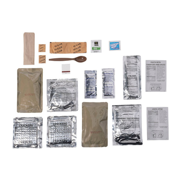 HDR MRE contents of individual items HDR MRE contents of individual items