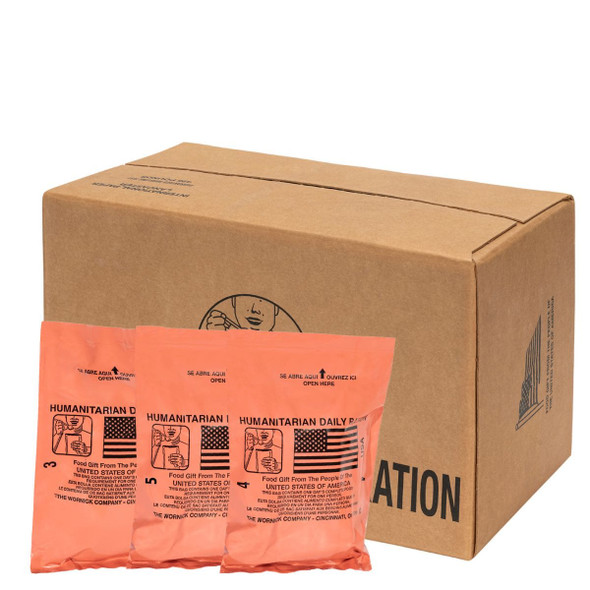 MRE Case Humanitarian Daily Ration HDR Meal Ready to Eat MRE Case Humanitarian Daily Ration HDR Meal Ready to Eat