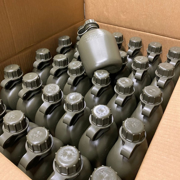 Qt. GI Military Plastic Canteen showing a Case of 60 Qt. GI Military Plastic Canteen showing a Case of 60