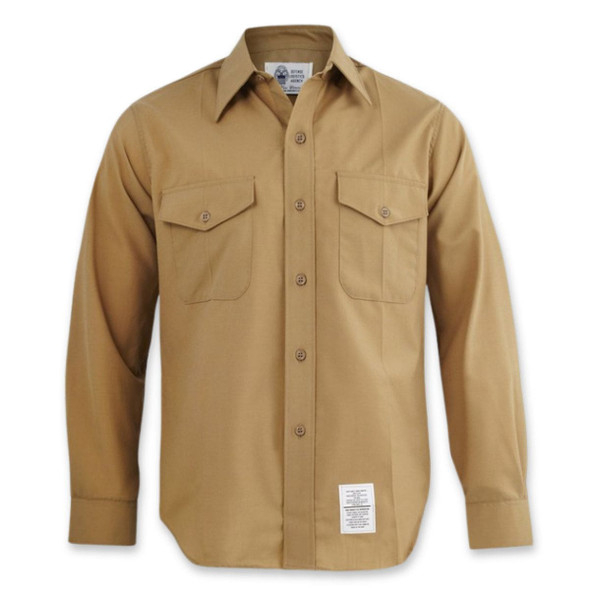 USMC Men's Long Sleeve Khaki Shirt USMC Men's Long Sleeve Khaki Shirt