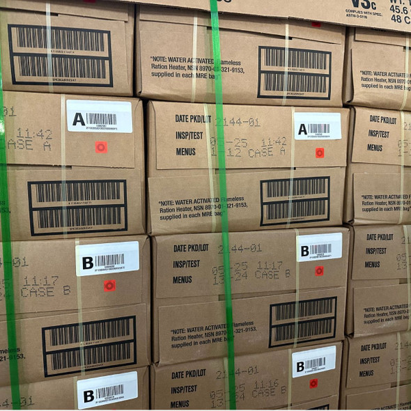 Pallet, G.I. Issue MRE, Meals Ready to Eat, (48/Pallet) Pallet, G.I. Issue MRE, Meals Ready to Eat, (48/Pallet)