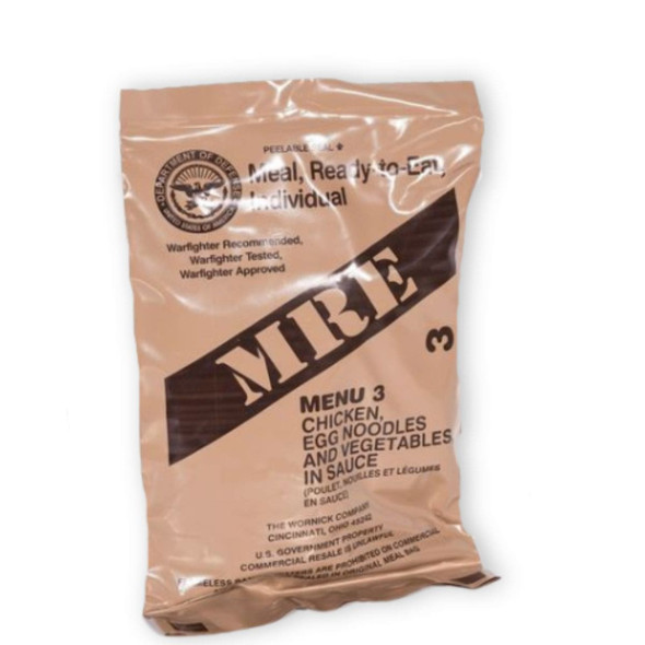 G.I. Issue MRE (Meals Ready-to-Eat) Emergency Food